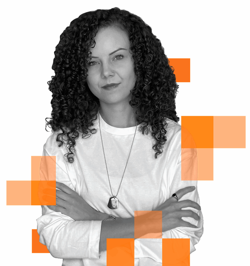 Agnieszka - pomarańczowe kwadraty dookoła